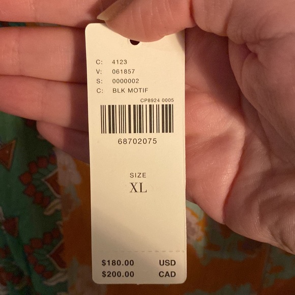 Illani Anthropologie Jumpsuit with pockets, size XL NWT black motif - Picture 6 of 6